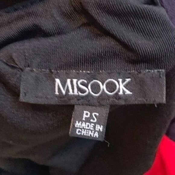 Misook Color Block Short Sleeve Sheath Dolman Casual Career Stretch Knit Dress - Picture 10 of 11